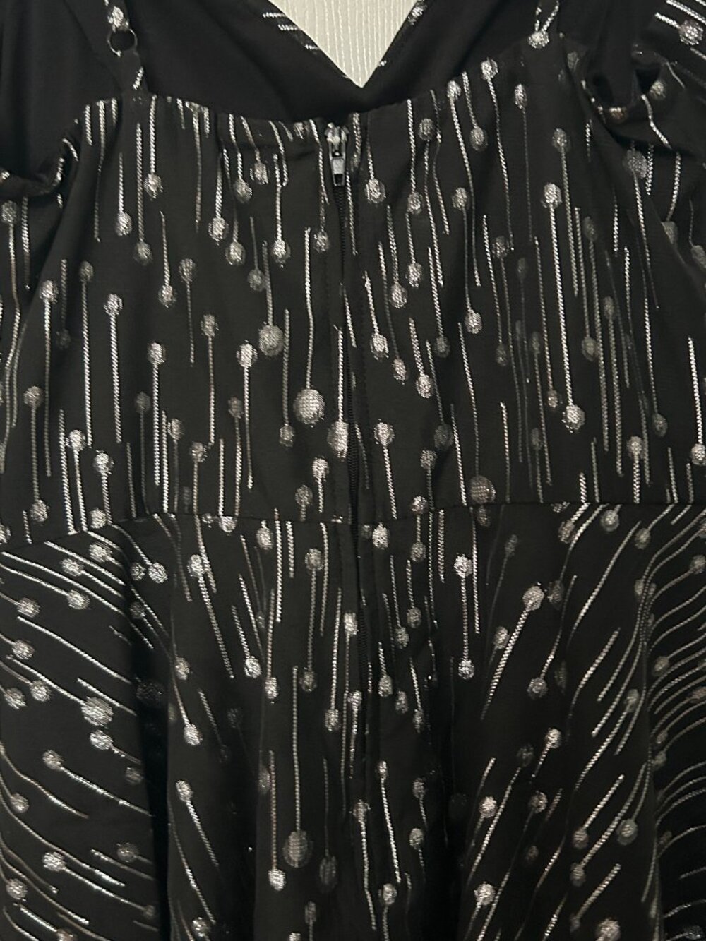 Trixxi Black and Silver Shimmery Party Dress Junior's Size 1 Y2K New Year's Glam - Picture 9 of 15
